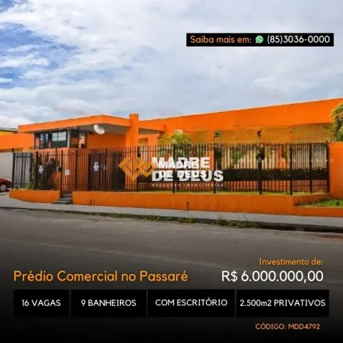 Excelente prédio comercial no Passaré, com 2.500 m²!!