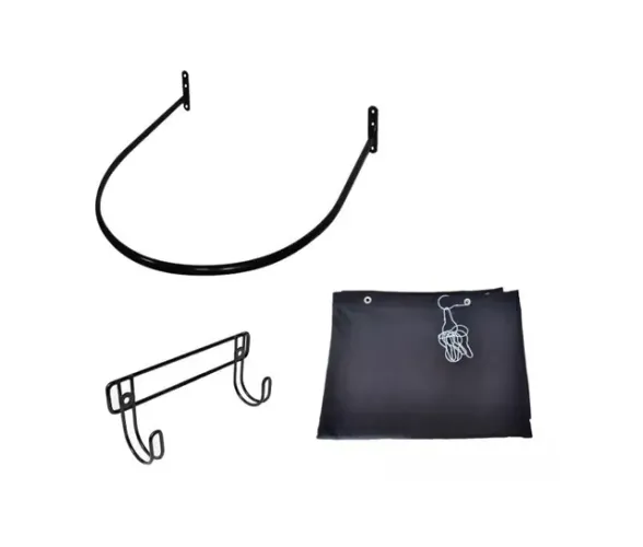 Kit = Provador 90x90 + Cortina 1,90x3,20 (Preto) + Gancho