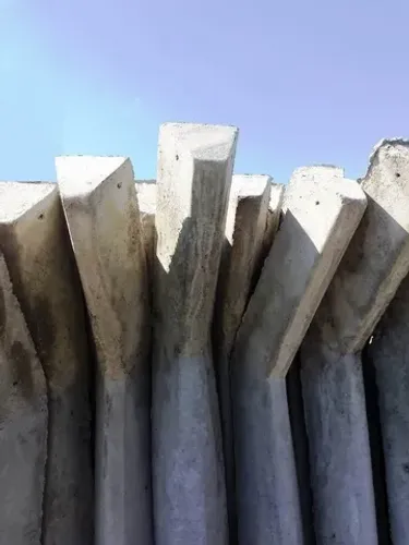 Mourão Curvo Pré-Moldado Triangular Concreto Cimento Coluna Poste 
