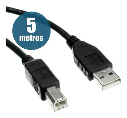 Cabo Usb 2.0 Para Impressora 5 Metros