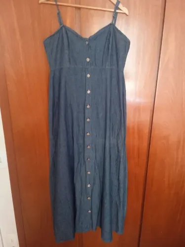 Vestido Jeans Longo em algodão tamanho G