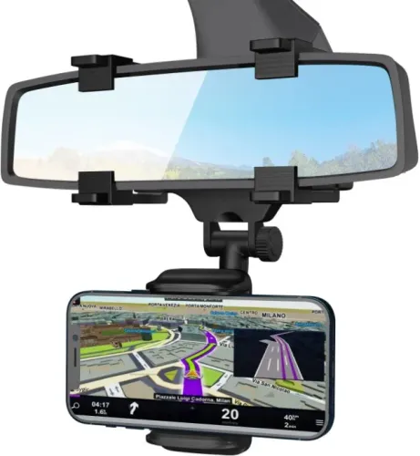 Suporte de Celular Veicular Encaixe Retrovisor Universal