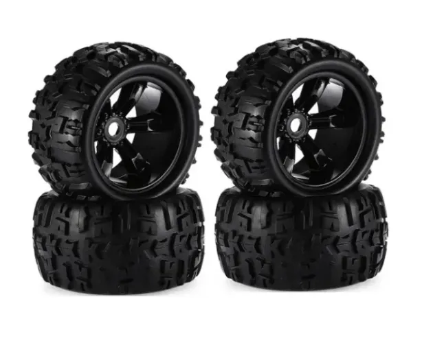 4 Rodas / Pneus P/ RC Automodelo Monster Truck 1/8 Traxxas, Arrma, Savage Etc
