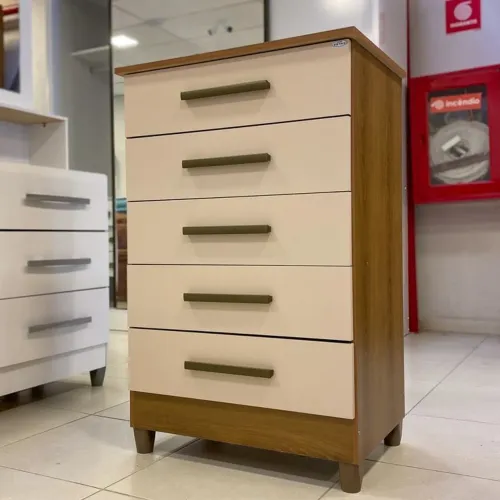 Cômoda 5 gavetas Paola puxadores em alumínio - ENTREGA HOJE !!! 