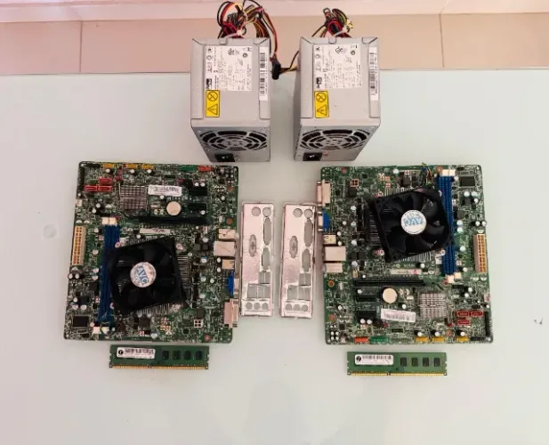 Kit para computador, placa mãe lenovo, proc. i3, memoria 4gb, fonte, espelho