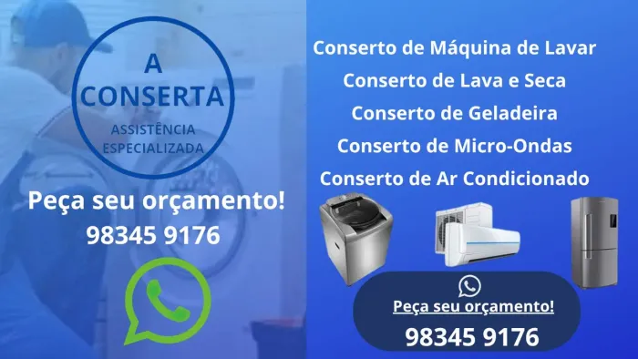 Não fique sem Geladeira ou Máquina de Lavar Roupas. Nós consertamos pra você!