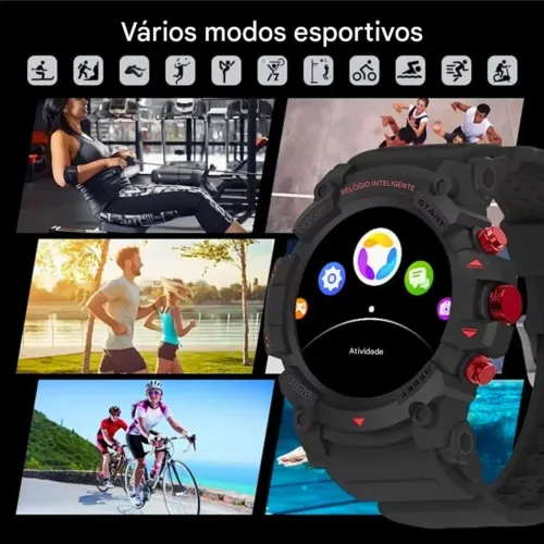 Smartwatch PEJE GPS Esportivo Masculino e Feminino 