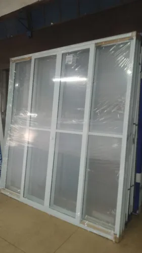 Ventilação e sofisticação p/ sua casa- porta correr 2 metros branca c/ vidro a vista 1.999