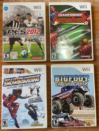 Kit de Games Esportivos Nintendo Wii - 4 Jogos Originais