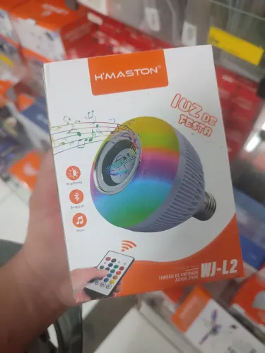 Lâmpada musical Inteligente com Bluetooth e Controle Remoto - Luz de Festa