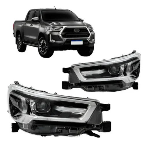 Par de faróis de LED para Hilux SW4 2016 2017 2018 2019 2020 2021 2022 2023