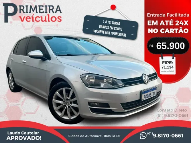 VW Golf Confortline 1.4 TSI 2013/14 - Bancos de Couro, Kit Multimídia com Manual e Chave R