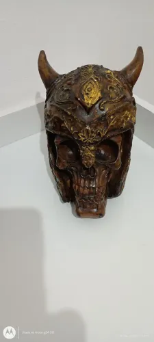 Escultura Caveira Viking Decorativa 70$ cada lindaaaa