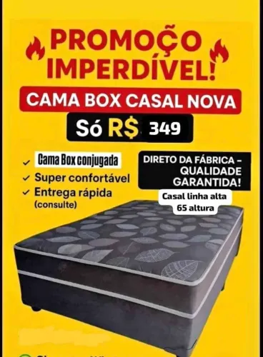 Cama box casal da alta D33