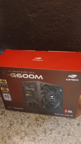 Fonte de Alimentação 600W C3Tech 80 plus Bronze Premium (Nova na Caixa)