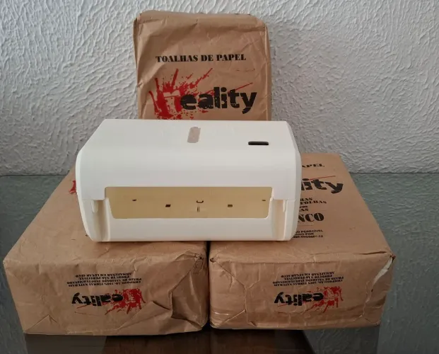 Porta Rolo de Papel Toalha Branco - Novo!