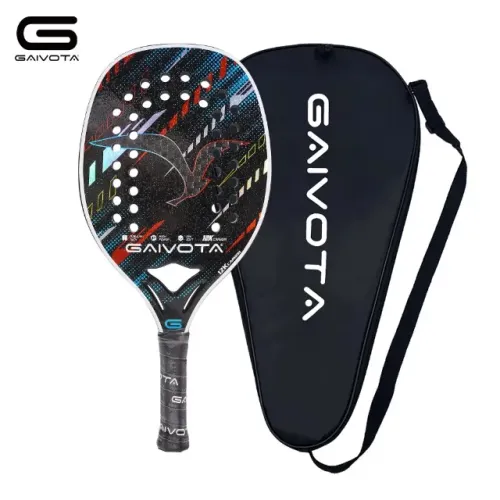 Raquete Beach Tennis 12k Carbono Dourada com Case