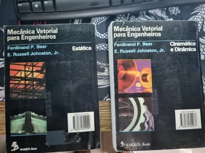 2 Livros: Mecânica Vetorial para Engenheiros: Estática e Cinemática e Dinâmica - Beer