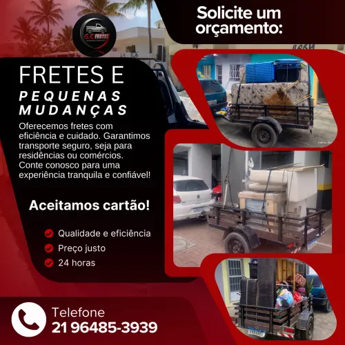 Fretes e pequenas mudanças 24 horas