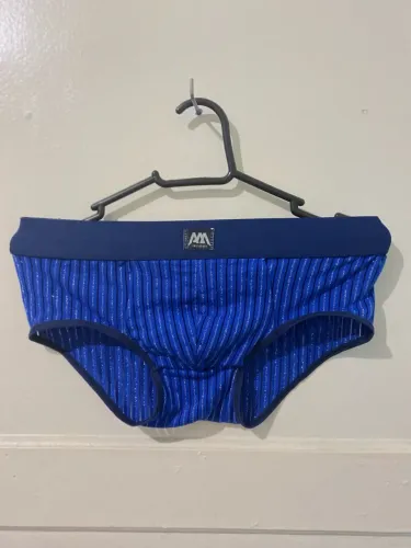 Sunga p veste M AmazingMan azul Marinho listrada Leve transparecia Linda  Nova 