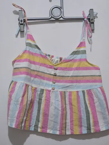 Roxy Blusa Feminina Cropped Listrada - NOVO