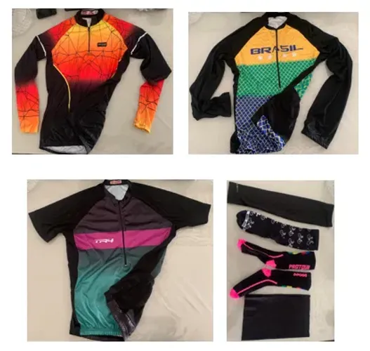 KIT ROUPAS BIKE M - BLUSAS, MEIAS E BRINDES (PESCOÇO E BRAÇO)