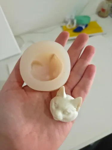 Molde de silicone de gato