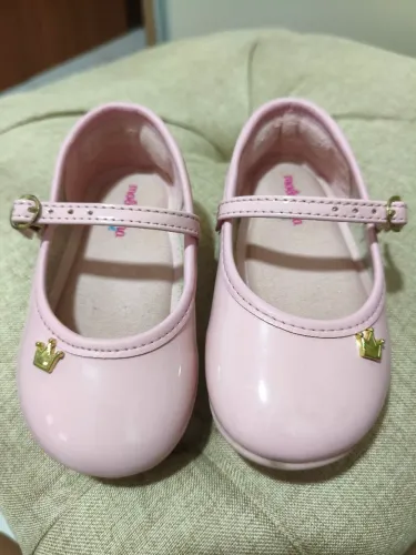 Sapatinho Molekinha Rosa Bebê - Tamanho 21