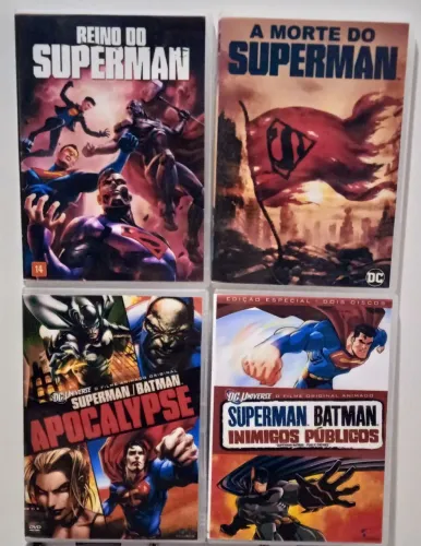 4 DVDs Animações DC