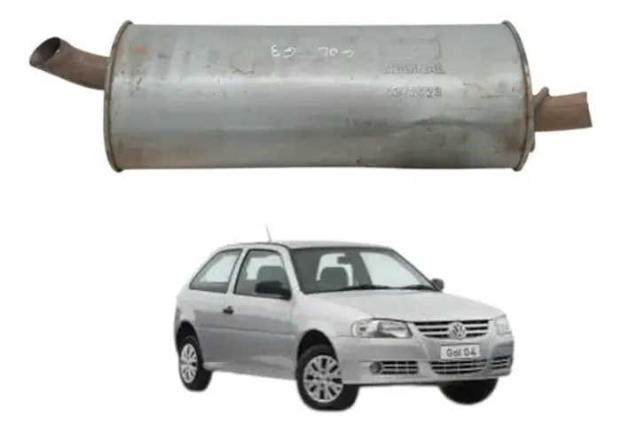 Escapamento Silencioso Volkswagen Gol 1.0 2000 G3 G4 Detalhe