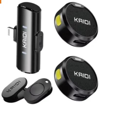 Kit Microfone Sem Fio KAIDI para Celular