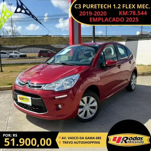 Citroen C3 Tendance Pure Tech 1.2 Flex 12V Mec. 2020