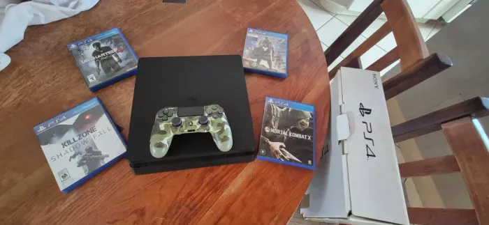 PS4 Novo + 1 Controle + Jogos