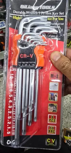 Jogo de chave tork em aço 