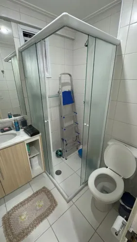 Box para banheiro alumínio branco Completo 