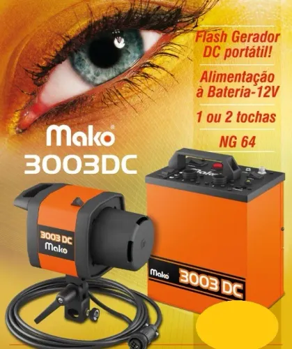 ESTÚDIO MÓVEL - FLASH MAKO 3003 DC AUTOVOLT KIT PARA ESTÚDIO E EXTERNO