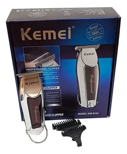 Máquina de Cortar Cabelo Kemei Profissional - Nova