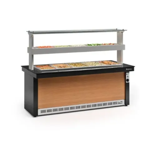 Buffet Conjugado Quente e Frio 2,00m Linha Vitra 220V GBTR-200 PR Gelopar