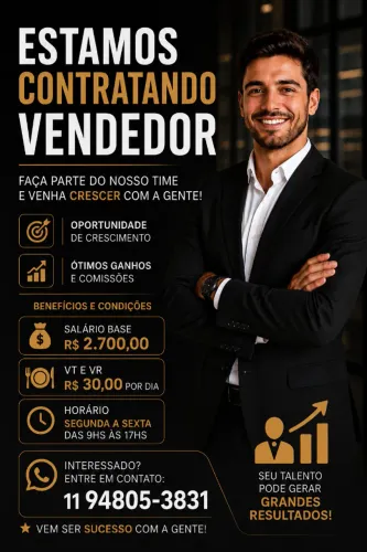 Vaga de vendedor 
