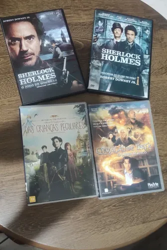 Dvds O lar das crianças peculiares, Coração de tinta e Sherlock Holmes