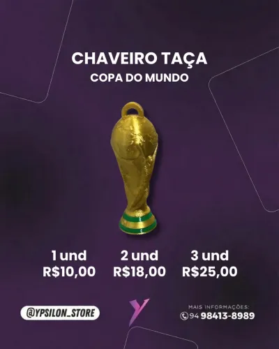 Chaveiro Taça da Copa do Mundo
