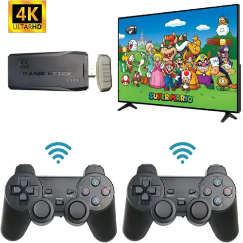 VIDEO GAME STICK GAMEPADE 2 CONTROLES SEM FIO MULTI JOGOS RETRÔ