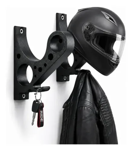 Kit 02 Suporte Pendurar Capacete Acessório Chave Parede Fixo