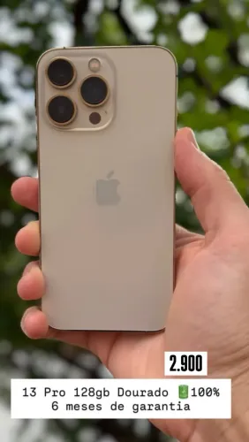 iPhone 13 Pro 128gb bateria 100% somente venda película ,capinha e cabo de brinde