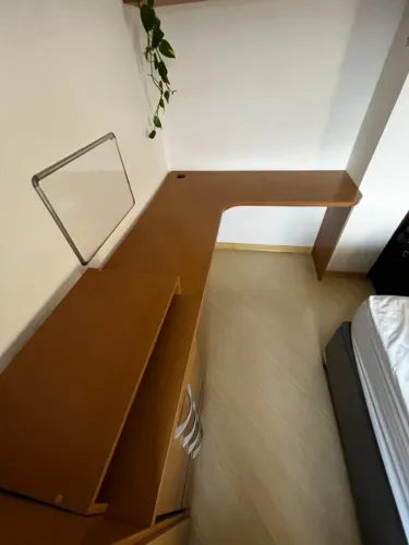Balcão para escritório em L com gaveteiro
