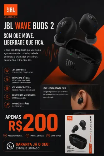 Fone JBL Wave Buds 2 original