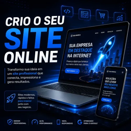 Crio um site online para seu negócio!
