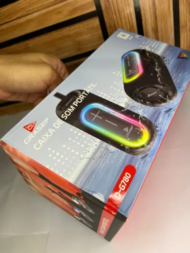 Caixa de Som Bluetooth Potente Led RGB D-G780 Grasep an6