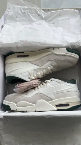 Air Jordan 4 RM Sail Light Cream Midnight Green Dark Raisin