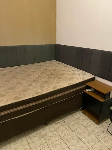 Cama Box Casal + Móvel de Cabeceira